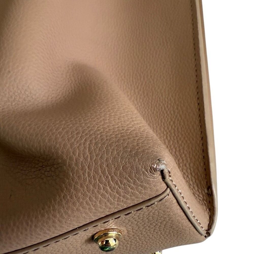 Women’s Taupe Tote Bag - Classic Everyday Handbag - Picture 6 of 15